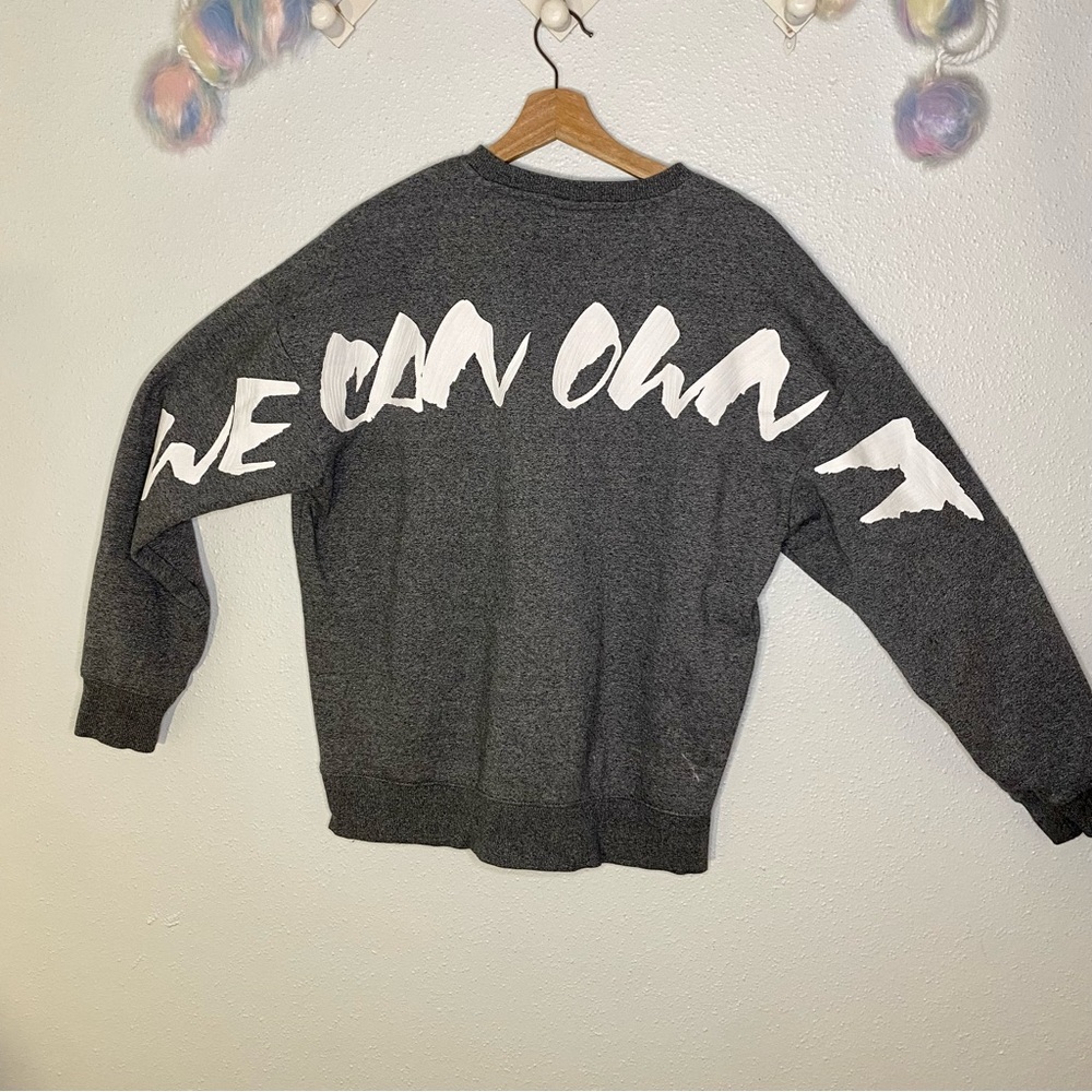 H&M X THE WEEKEND WE CAN OWN IT Gray and White Crewneck Sweater